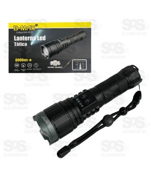 Lanterna Tática LED Recarregável B-Max BM-8555