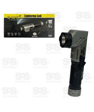 Lanterna LED+COB Rotação 90° Recarregável B-Max BM-8554