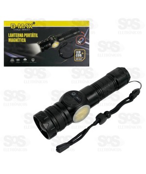 Lanterna LED+COB Magnética Recarregável B-Max BM8557