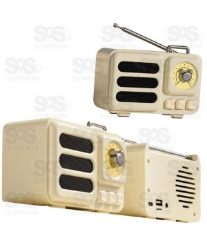 Rádio Retrô com Bluetooth e  Iluminação AD-8077