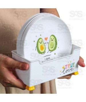 Kit 8 Pratos Infantil Plástico Com Suporte B-Max BM-F1368