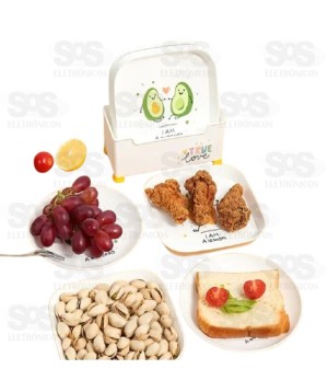 Kit 8 Pratos Infantil Plástico Com Suporte B-Max BM-F1368