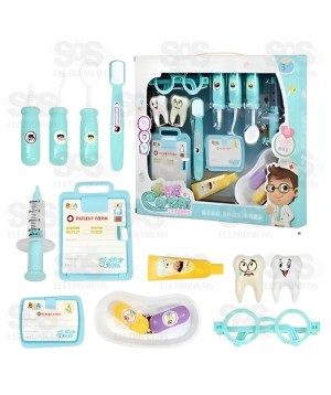 Kit Dentista Com 14 Peças Toy King TK-1349