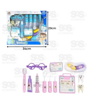 Kit Dentista Com 14 Peças Toy King TK-1349