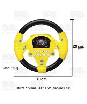Volante de Carrinho com Som de Motor Toy King TK-AB3156