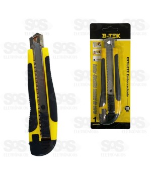 Estilete Largo Emborrachado 18MM B-Tek BT-562