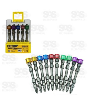 Kit Bits Para Parafusadeira Magnético 10 Peças BT-530