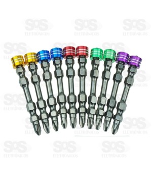 Kit Bits Para Parafusadeira Magnético 10 Peças BT-530