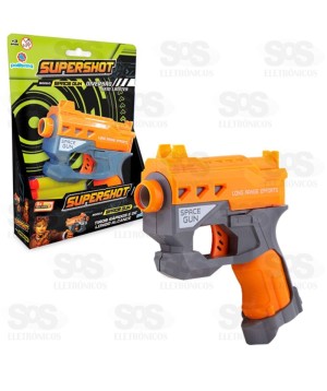 Lança Dardo Supershot Com 3 Dardos Polibrinq GN01
