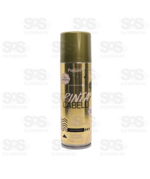 Pinta Cabelo Spray Dourado 150ml Fluorescente Popper