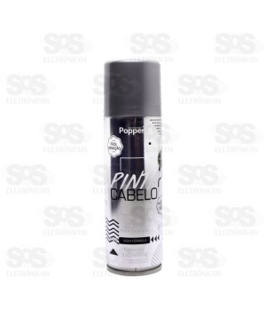 Pinta Cabelo Spray Prata 150ml Fluorescente Popper