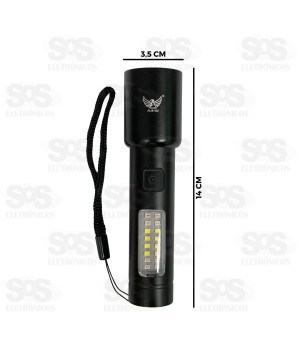 Lanterna LED Com Luz Lateral Recarregável Altomex AL-B1532