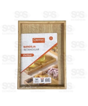 Bandeja Retangular Bambu 35x25CM Caerus CRS-2285
