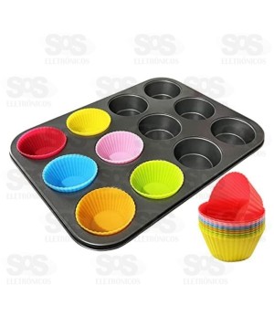 Forma Antiaderente Para 12 Cupcake B-Max BM-F1332