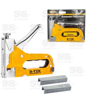 Grampeador Tapeceiro 10-14mm Profissional B-TEK BT-388