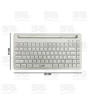 Kit Teclado e Mouse Sem Fio Slim Eletromex EL-2117
