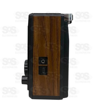 Rádio Retrô 12 Bandas Com Lanterna Altomex AD-7090