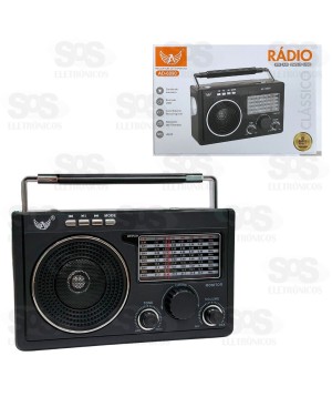Rádio Retrô 9 Bandas Com Lanterna Altomex AD-6090