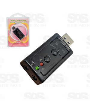 Placa de Som Externa USB 7.1