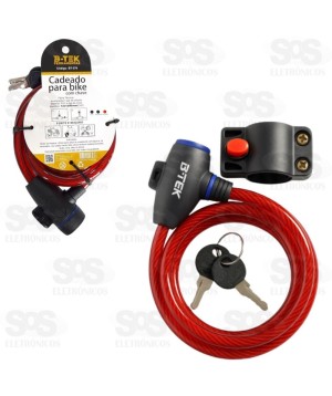 Cadeado para bicicleta com 2 chaves B-Tek  BT-379
