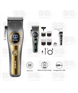 Máquina de Corte Recarregável com Visor Digital 5W  B-max BM-C056