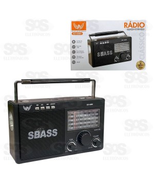 Rádio Retrô 9 Bandas Com Lanterna Altomex AD-6080
