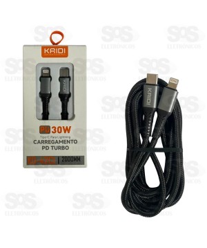 Cabo Turbo 30W Iphone Para Type C 2 Metros Kaidi KD-42CL