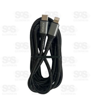 Cabo Turbo 30W Iphone Para Type C 2 Metros Kaidi KD-42CL