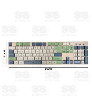 Kit Teclado e Mouse Sem Fio Eletromex EL-2200