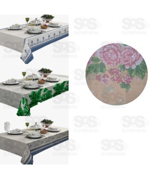 Toalha De Mesa Estampada 1,40x2,10m Pa Bella Mesa Raner