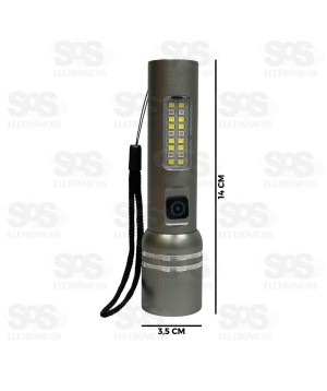 Lanterna LED Com Luz Lateral Recarregável Inova KV-813