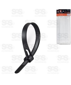 Abraçadeira De Nylon Reutilizável 7,6mmx300 Com 50 Unidades TRY-0099