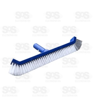 Escova Curva Cerdas Nylon sem Cabo Para Piscina