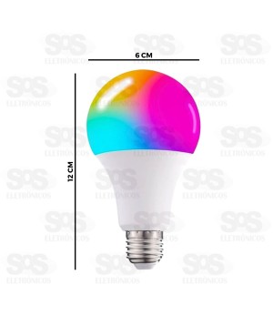 Lâmpada Inteligente LED Colorida 12W Luatek LK-RGB-TX12W