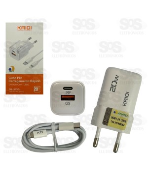 Carregador Turbo 20W Com Cabo Type C Para Iphone CQ-1501CL