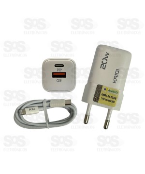 Carregador Turbo 20W Com Cabo Type C Para Iphone CQ-1501CL