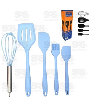 Kit Utensílios De Cozinha De Silicone Bazik Com 5 Peças Wu-337