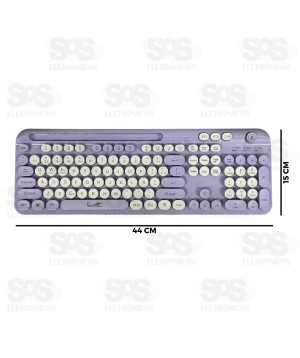 Kit Teclado e Mouse Sem Fio Eletromex EL-2119