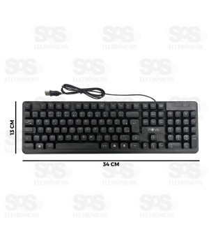 Kit Teclado e Mouse Com Fio USB Inova KV-814