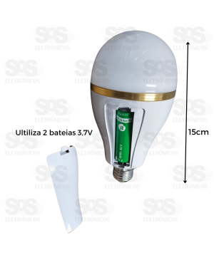 Lâmpada De Emergência 30W a Bateria Goldem Pro GP-600