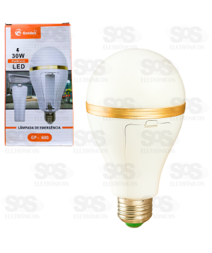 Lâmpada De Emergência 30W a Bateria Goldem Pro GP-600