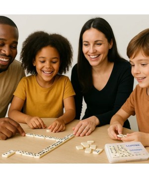 Dominó 28 Peças Borda Lisa  Luatek LKN-5008