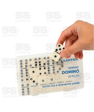 Dominó 28 Peças Borda Lisa  Luatek LKN-5008