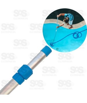Cabo Telescópico Regulável Em Alumínio 03 Metros Para Limpeza De Piscina 001.2082-1
