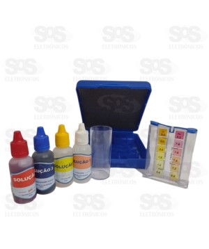 Kit Teste 3 em1 Medidor de Cloro,PH e Alcalinidade da Água