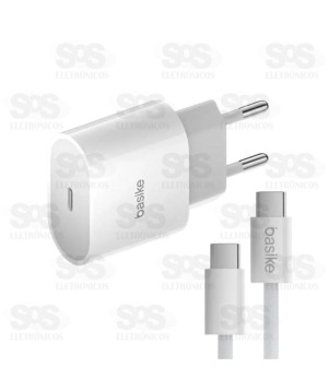 Carregador Com Cabo Type C 30W Basike BA-CAR112C