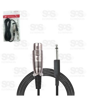 Cabo P10 x Canon 3 Metros Tomate MCB-014