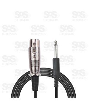 Cabo P10 x Canon 3 Metros Tomate MCB-014