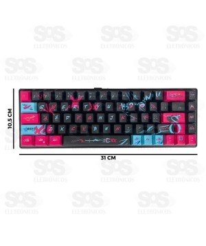 Teclado Gamer Mecânico Sem Fio Blackpink Aitek ATE-W12