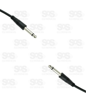 Cabo P10 X P10 3 Metros Tomate MCB-010